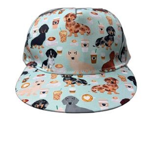 SnapBack Dachshund & Coffee Lover Hat Starbucks Dog Preppy quiet luxury Hamptons